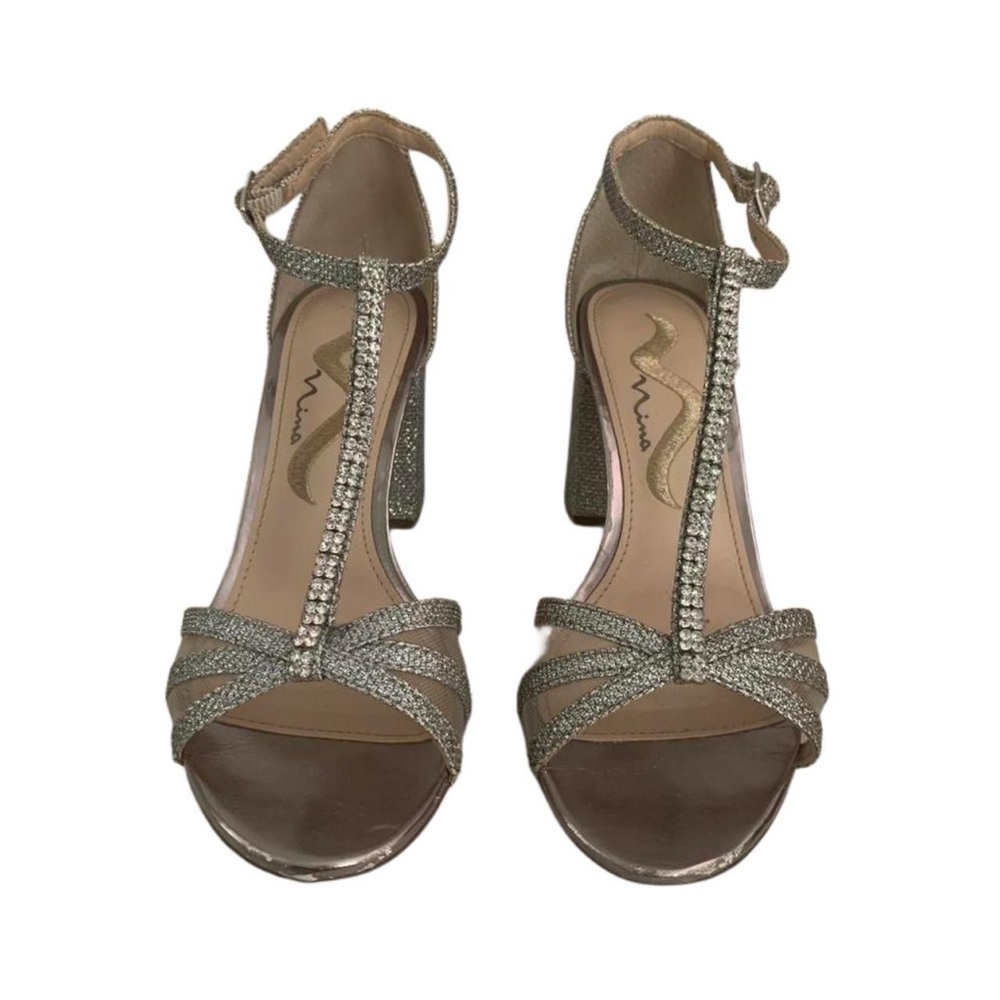 Silver Nina Heels Size 6